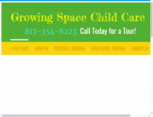 Tablet Screenshot of growingspacechildcare.com